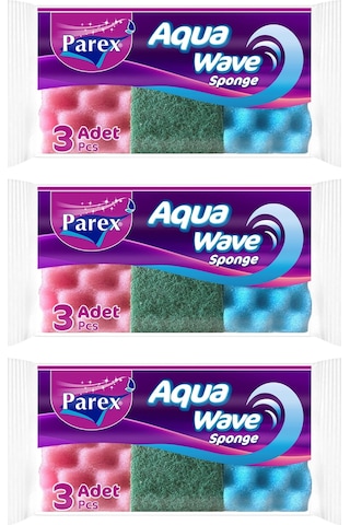 Aquawave 3'lü Bulaşık Süngeri Üçlü Paket