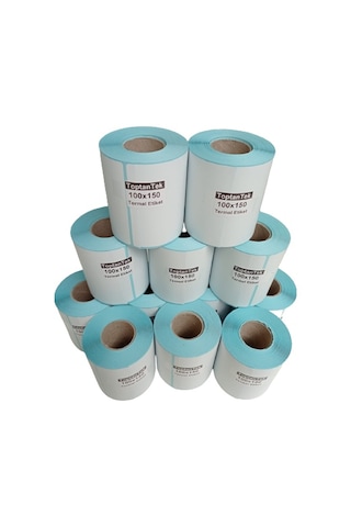100X150 TERMAL ETİKET 1.KALİTE TOPLAM 12 RULO