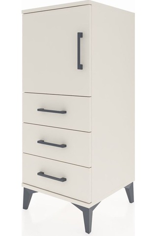 Hyperion Komodin 2 Raflı 3 Çekmeceli Tek Kapaklı 44x44x106 Aytaşı-aytaşı Aytası