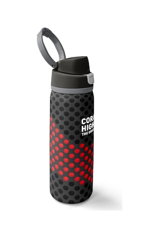 Coral High Siyah Kırmızı Desenli Pipetli Ve Direkt İçim Çelik Termos 800 Ml 38511 Siyah - Kırmızı