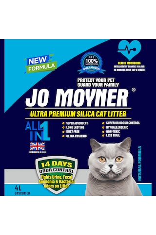 Jo Moyner Premium Renk Değiştiren Silika Kristal Kedi Kumu 4 L