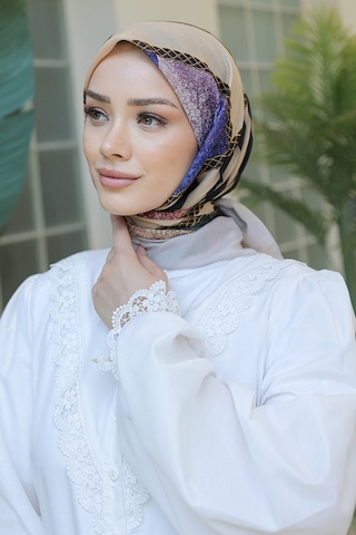 Bestenur Jayla Desenli Soft Eşarp 1010 - Taş