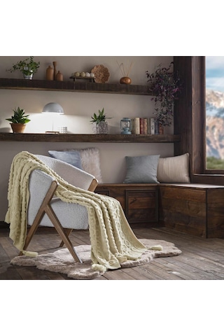 Taç Butik Patagonya Akrilik Throw Kum 000000001500223747 Kum