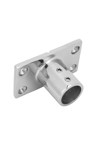 Vkemall 316 Paslanmaz Çelik Gemi Ray Bağlantısı, 25mm 1" İç Çap, Ayna Parlak, Tuzlu Su Dayanıklı, 4 Vidalı Sabitlenme