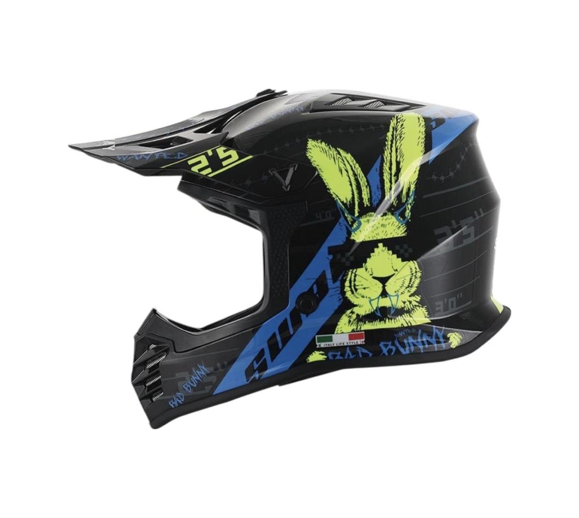 Sway Bunny Full Face Tam Korumalı Kask 51-52cm Siyah - Mavi Siyah - Mavi