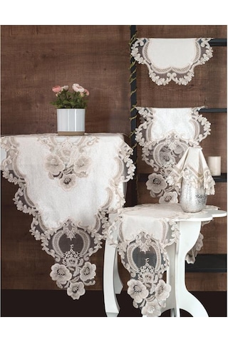Daisy Lovel Kadife Salon Takımı 5 Parça