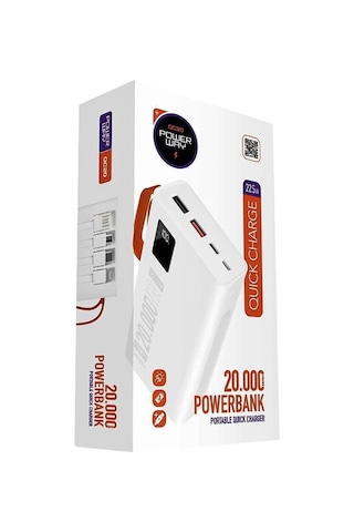 Powerway 20000 mAh Çift USB Dijital Ekran Powerbank TX-20
