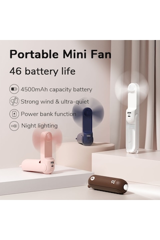 Mini Usb Fan, Taşınabilir Cep Fanı, Küçük Fan 2000mah Kahverengi F8, İspanya