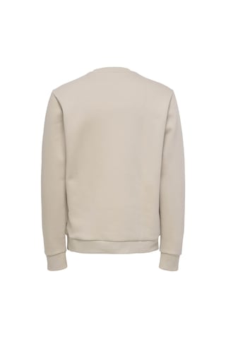 Only & Sons Onsceres Reg Ls Logo Crew Krem Erkek Sweatshirt 22035226 Krem