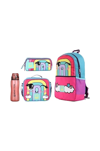 Baggymood Gökkuşağı İlkokul Çantası, Beslenme Set- Matara Hediyeli 75997