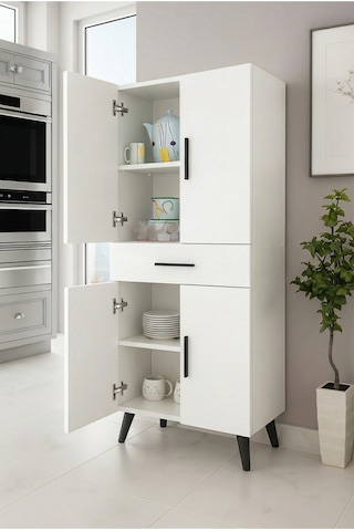 Alesta Life 4 Kapaklı Çekmeceli Banyo Dolabı Beyaz