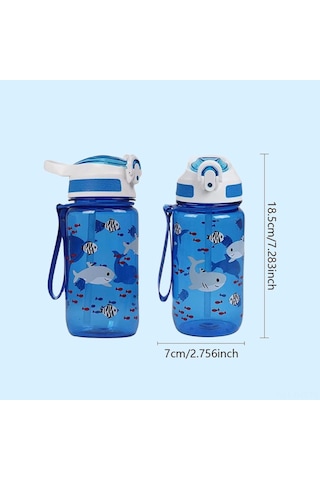 Hangfox 600ml Mor Çocuk Pipetli Su Bardakası - Bpa-free Sağlıklı Materyal, Güvenlik Kilitli, Spor Ve Okul İçin Taşınabilir Mor