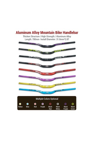 Geeroyoo Hafif Alüminyum Mtb Bisiklet Gidonu, 31.8mm Montaj Çapı, 780mm Uzunluk, Hız Ve Kontrol İçin İdeal, Mor Ve Siyah Seçenekli. Mor