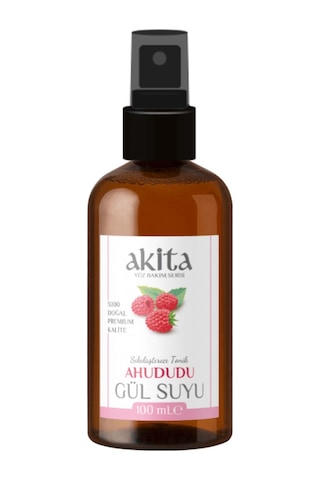 Akita Doğal Ahududu Gül Suyu Cam Şişe 100 ML