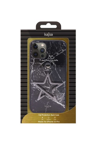 Kajsa Apple Uyumlu iPhone 12 Pro Kılıf Kajsa Starry Serisi Marble Kapak ZORE-216742