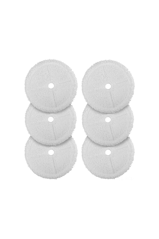 Konesam Bissell 2859/3115 Serisi İçin Mikrofiber Mop Yedek Pad, 6 Adet, Ahşap/seramik/zemin Temizliği, 13cm Beyaz