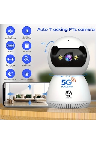 Xuweiwei Jooan 2mp Full Hd Güvenlik Kamerası St9c 32g Card Renkli Gece Görüşü İki Yönlü Ses Hareket Algılama 5g 2 4g Wifi Ev İçi Gözetim