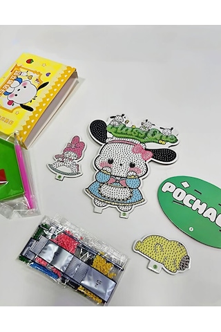 Sanrio Karakterleri Elmas Boyama Seti Pochacco, My Melody & Pom
