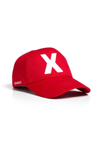 Ogc X Harfi Unisex Şapka Kırmızı