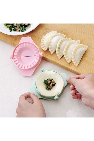 3lü Çiğ Börek Kurabiye Hamur İşi Ravioli Kesme Kalıbı Aparatı Mavi
