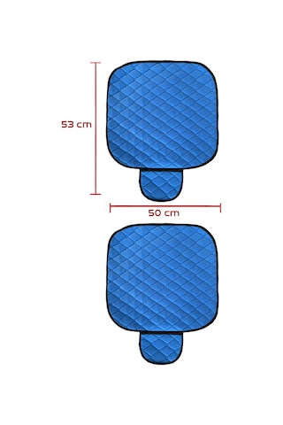 Araç Oto Koltuk Minderi Üçlü Set / Mavi Polar Araba Koltuk Minder