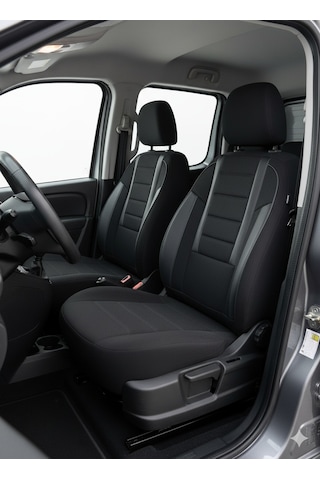 Favori Siyah Serisi Fiat Doblo İle Uyumlu Tam Set Oto Koltuk Kılıfı Arka Koltuk 2+1