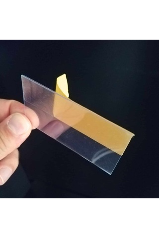 Cep Tipi Yapışkanlı Şeffaf Etiketlik 8x5cm U Tipi 100lü Paket 100 Adet