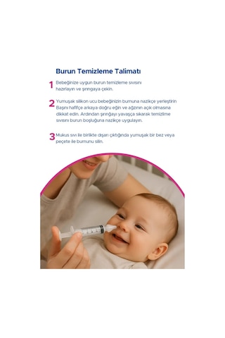 Mucit Home 1 Adet Şırıngalı Bebek Burun Yıkama Enjektörü Yıkanabilir Nazal Aspiratör Temizleme Aparatı