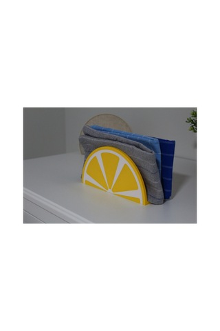 Limon Şekilli Peçetelik 3d Baskı Dekoratif Masaüstü Peçete Tutucu Sarı