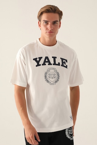 Yale Book Krem Erkek T-shirt 5274-42868 Krem