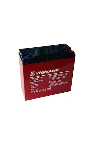 Yiğit Akü 12 V 24 Ah-amper 20ah Jel Akü 181x77x170 Mm 2026 Üretim