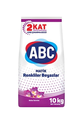 Abc Matik Bahar Esintisi Renkliler Beyazlar için Toz Çamaşır Deterjanı 10 KG