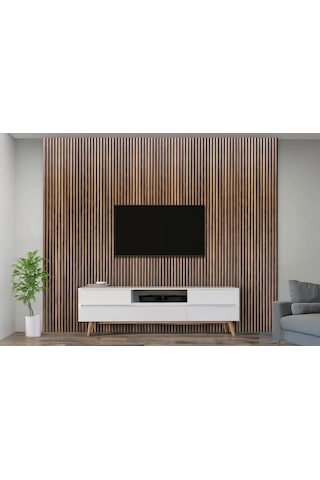 Baymoni Akustik Panel Hareli Ceviz 60x280x1,7cm