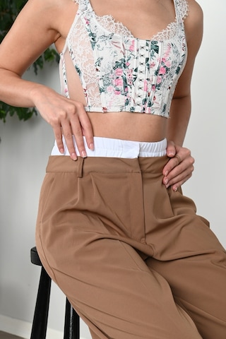 Koza Butik Kadın İspanyol Paça Yüksek Bel Pantolon 6248-24 001