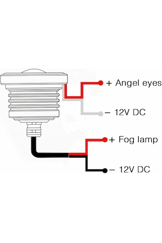 76 Mm Beyaz Angel Led Sis Farı