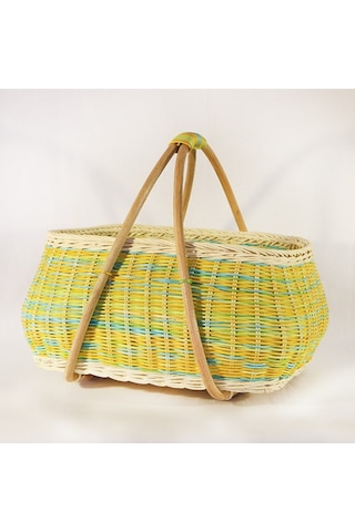 Rattan Renkli Piknik Sepeti -01 Mix Rattan Renkli Piknik Sepeti -01 Mix