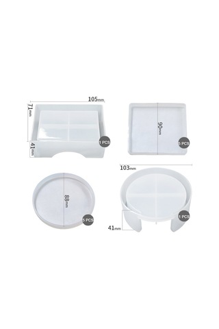 Sones Kendin Yap Kristal Epoksi Saklama Kutusu Silikon Kalıp, Özellikler: 12 Adet/set