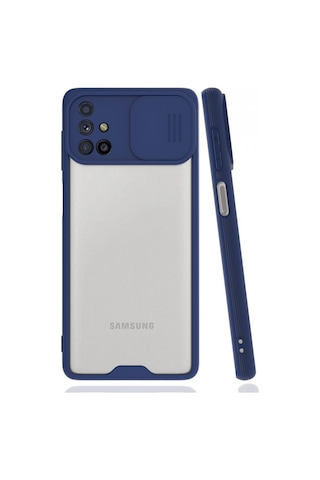 Nettech Samsung Galaxy M31s Uyumlu Platin Kamera Kızaklı Arka