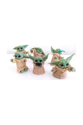 6 Lı Star Wars 3d Baby Yoda Mini Figür Seti Oyuncak 6cm