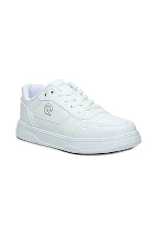 Best Of 2081-26 Cilt Deri Anatomik Bağcıklı Sneaker 36-40 Beyaz