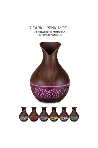 Hava Nemlendirici Buhar Makinesi Oda Kokusu Aroması Rgb Ledli Gece Lambası 150ml Humidifier
