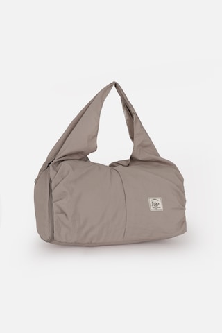 İcone Bag Icone Pliseli Fermuarlı Yoga Çantası, Fitness Çantası, Gym Heybe Görünümlü Pliseli Spor Çantası Bej