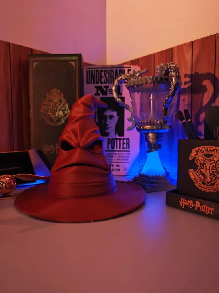 Harry Potter Seçmen Şapka Led Gece Lambası Dimmerli Usb Led Kahverengi