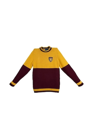 Harry Potter Gryffindor Quidditch Kazak Lisanslı Warner Bros Bordo Sarı Unisex - Xs Beden
