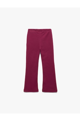 Koton Pamuklu Ribanalı Basic İspanyol Paça Tayt Mürdüm 6wmg40039ak Mor