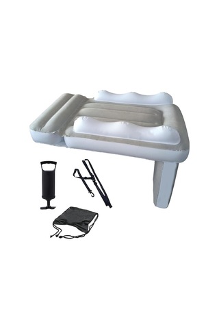 Maoyaya Suntek Çocuklar İçin Şişme Uçak Yatağı - Arka Koltuk Mat Beyaz Gri Çok Renkli