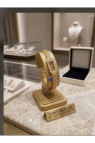 Gram Altın1 Gold Kadın Çelik Kelepçe Altın - Gümüş - Rose