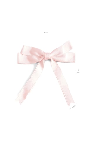 10 Adet Pudra Pembe Saten Fiyonk Süsleme Küçük Kurdele Seti