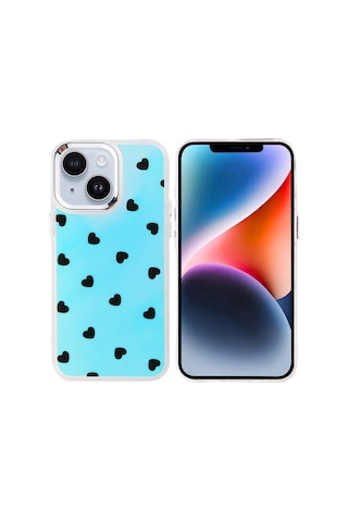 Zore Apple iPhone Uyumlu 13 Kılıf Airbag Tasarımlı Omsy Hadra Kapak - Kalp