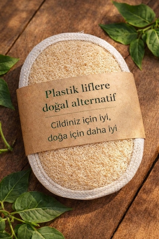 Kabak Lifli Oval Lastikli Yüz Ve Vücut Kesesi